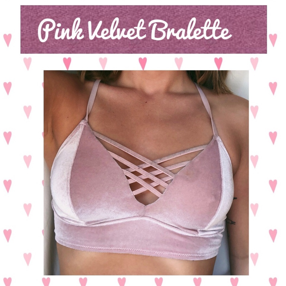 Pink Velvet Bralette